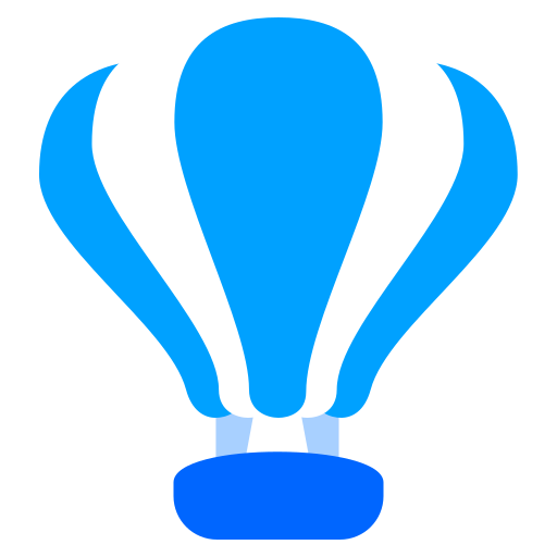 Hot air balloon Generic Blue icon