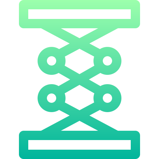 elevador de tijera Basic Gradient Lineal color icono