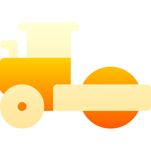 Roller tractor Basic Gradient Gradient icon