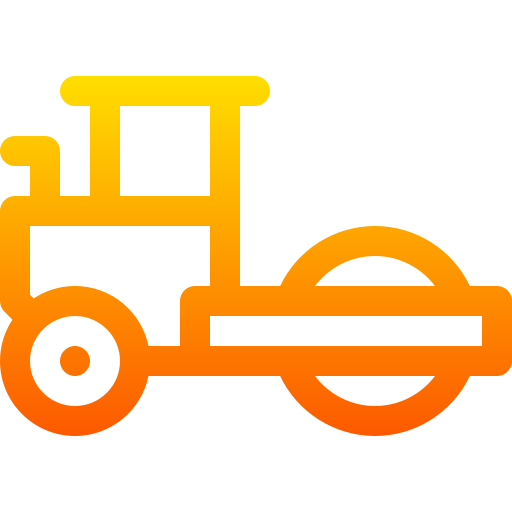 tractor de rodillos Basic Gradient Lineal color icono