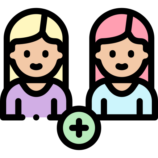 Girls Detailed Rounded Lineal color icon