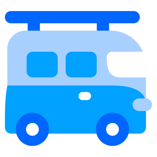 minivan Generic Blue ikona