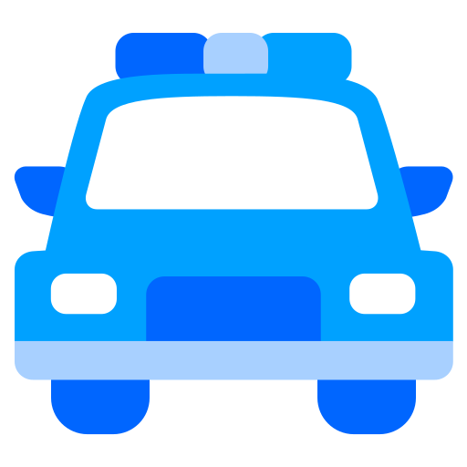 carro de policia Generic Blue Ícone