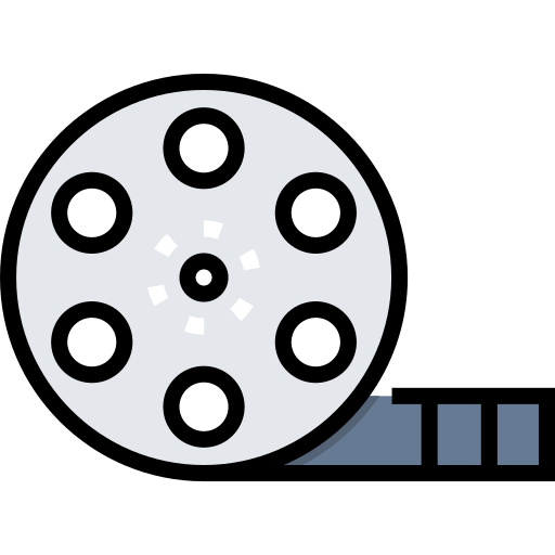 carrete de película Detailed Straight Lineal color icono