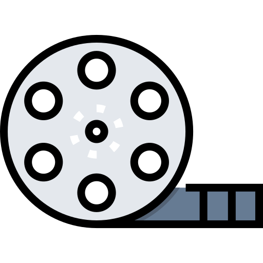 フィルムリール Detailed Straight Lineal color icon