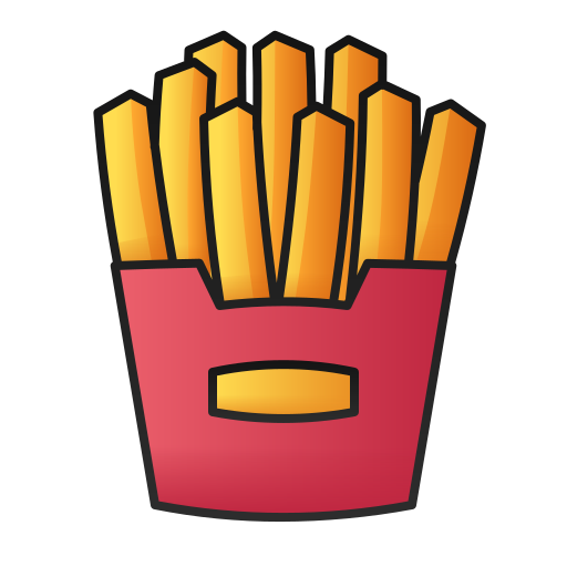 French fries Andinur Lineal Color Gradient icon