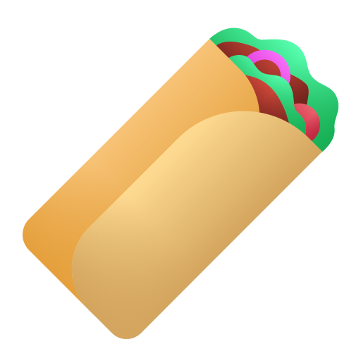 kebab Andinur Flat Gradient icoon