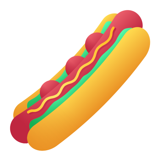 hotdog Andinur Flat Gradient icoon