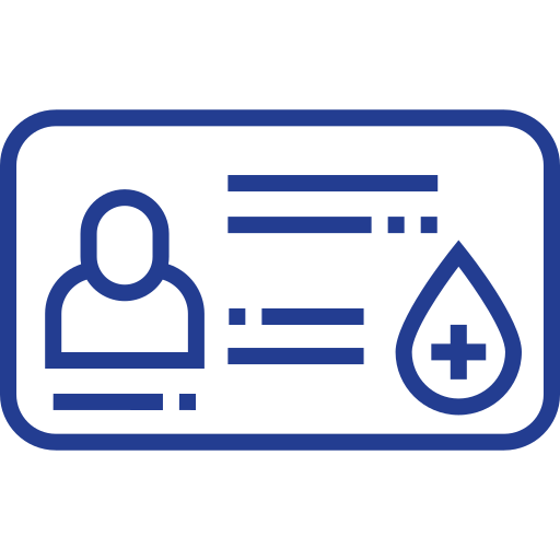 Blood donor card Detailed bright Lineal icon