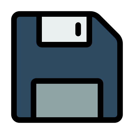 diskette Generic Outline Color icon