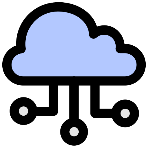 cloud computing Generic Outline Color icona