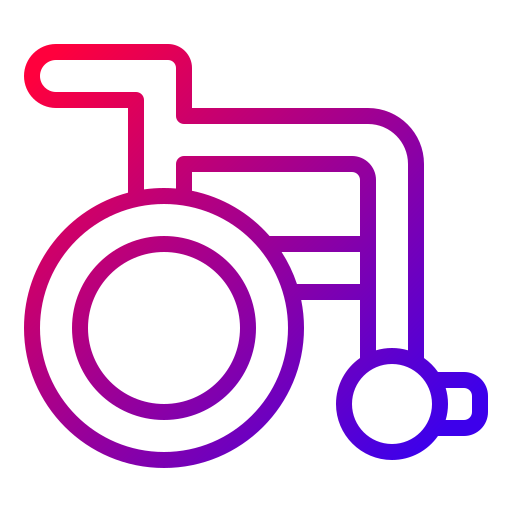cadeira de rodas Generic Gradient Ícone