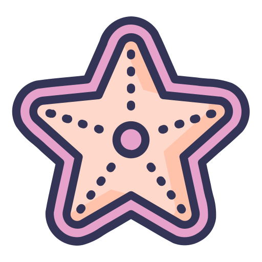 estrelas do mar Generic Outline Color Ícone
