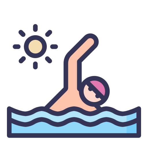 水泳 Generic Outline Color icon