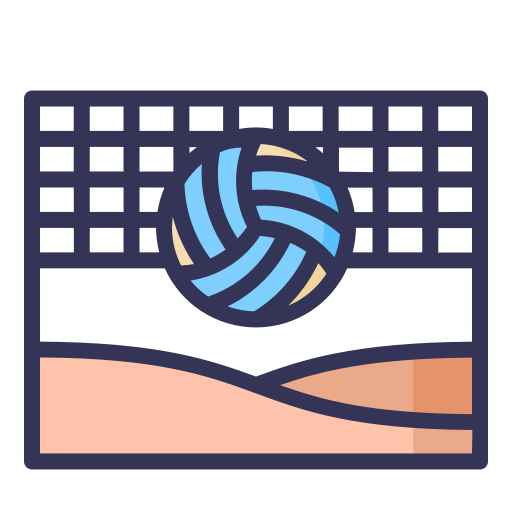 strand volleybal Generic Outline Color icoon