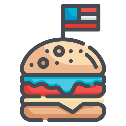 hamburguesa Wanicon Lineal Color icono