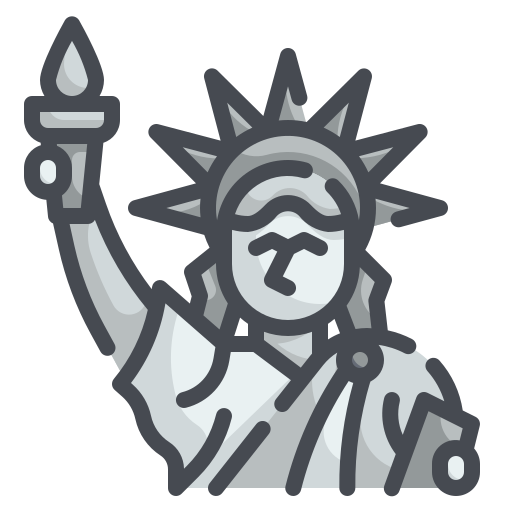 estatua de la libertad Wanicon Lineal Color icono