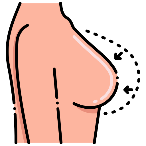 mammografia Flaticons Lineal Color ikona