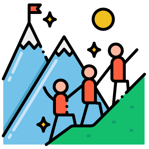 alpinismo Flaticons Lineal Color icono