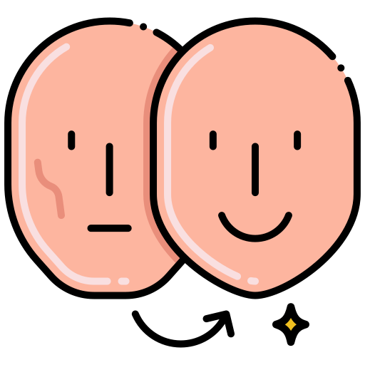 Cheek Flaticons Lineal Color icon