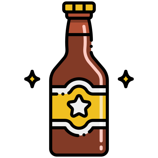 zwart bier Flaticons Lineal Color icoon