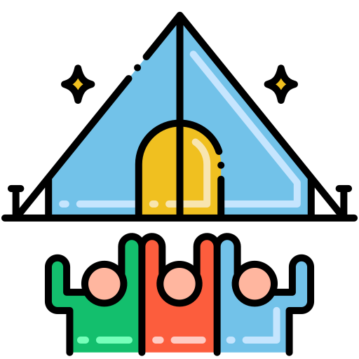 camping Flaticons Lineal Color icoon