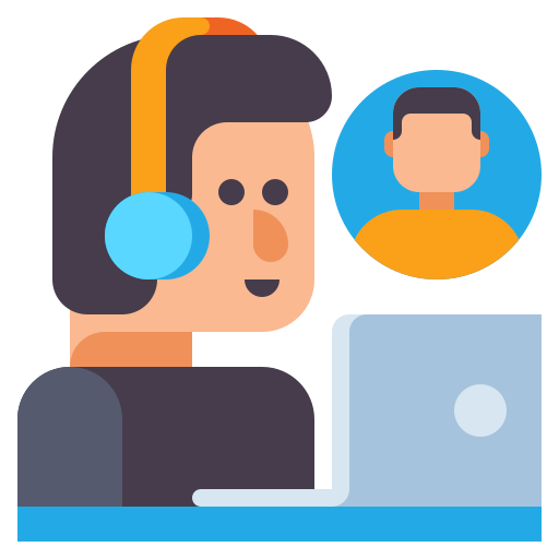 Online meeting Flaticons Flat icon