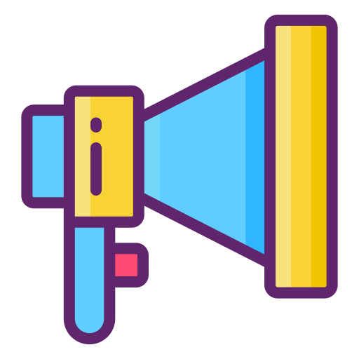 Bullhorn Flaticons Lineal Color icon