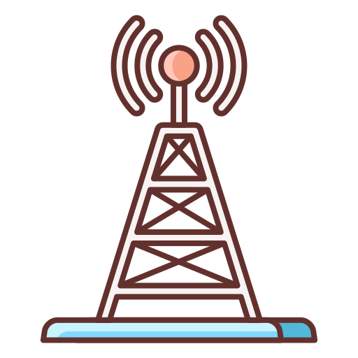radio toren Flaticons Lineal Color icoon