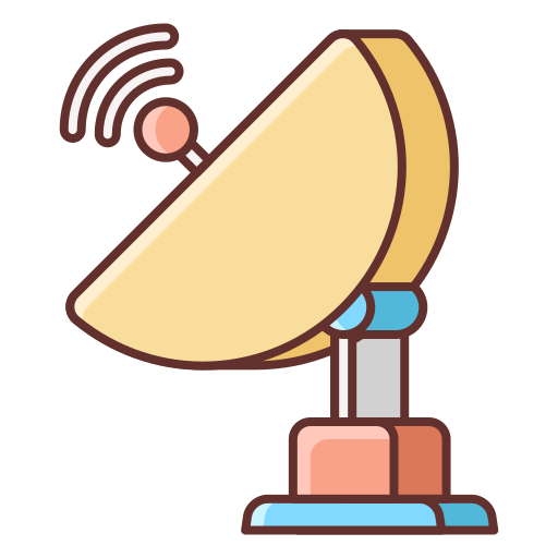 Satellite dish Flaticons Lineal Color icon
