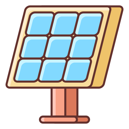 panel solar Flaticons Lineal Color icono