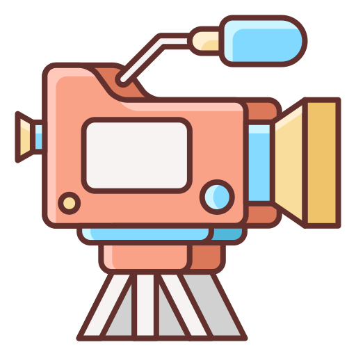 videocamera Flaticons Lineal Color icona