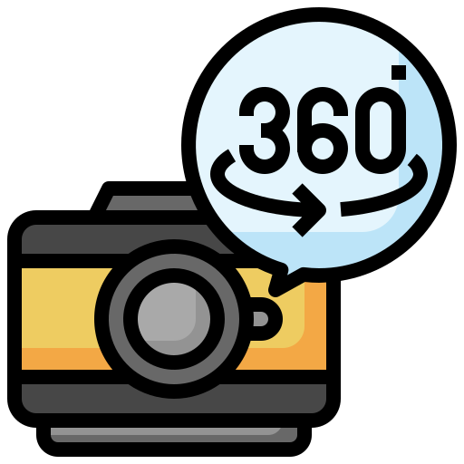 360 gradi Surang Lineal Color icona