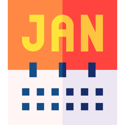 wandkalender Basic Straight Flat icon