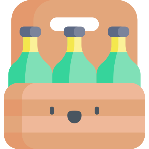 Beer box Kawaii Flat icon