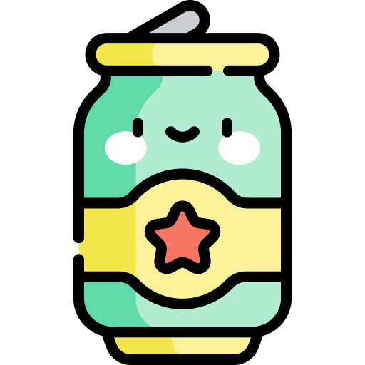 Beer can Kawaii Lineal color icon