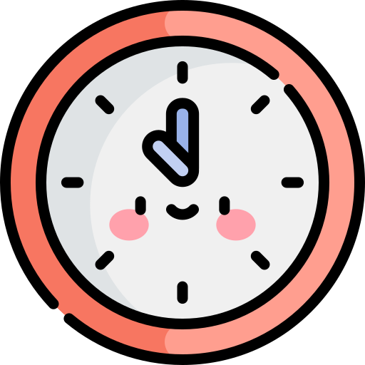 orologio Kawaii Lineal color icona