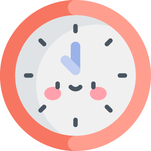 Clock Kawaii Flat icon
