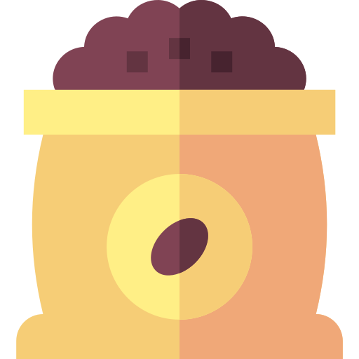 granos de café Basic Straight Flat icono