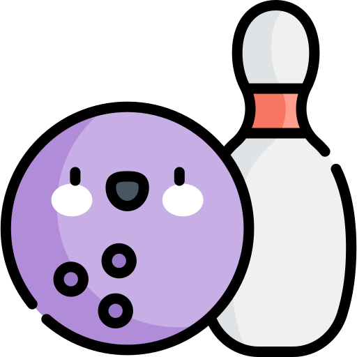 Bowling Kawaii Lineal color icon