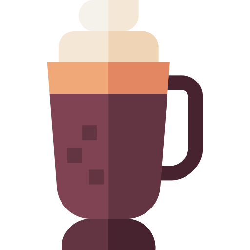 ijs koffie Basic Straight Flat icoon