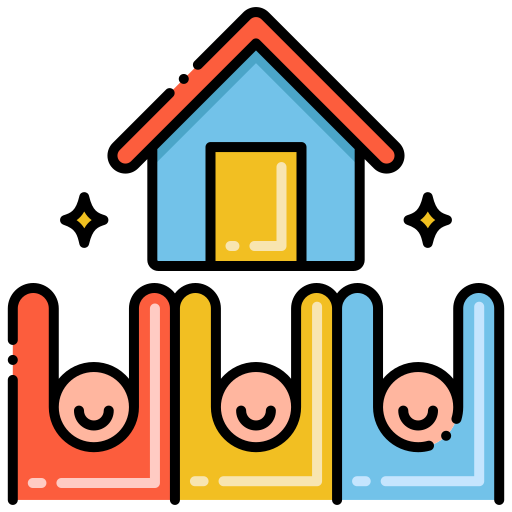 Team building Flaticons Lineal Color icon