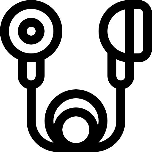 słuchawki Basic Rounded Lineal ikona