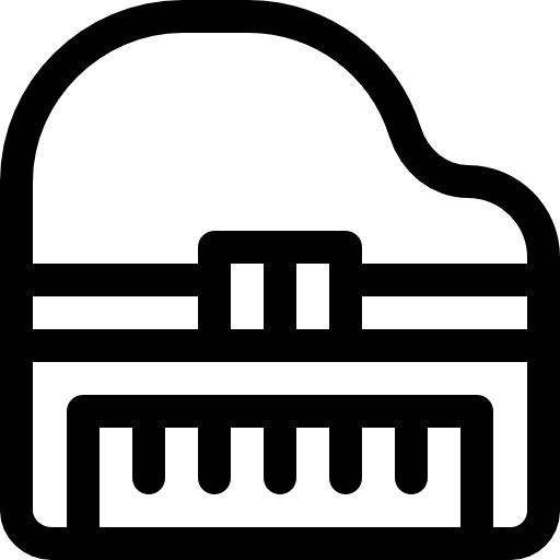 fortepian Basic Rounded Lineal ikona