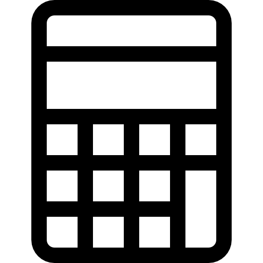 계산자 Basic Rounded Lineal icon