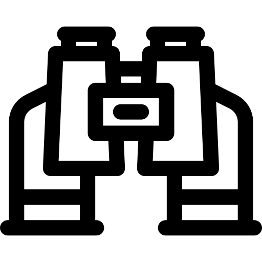 binóculos Basic Rounded Lineal Ícone