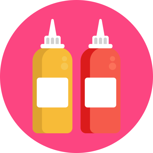 bottiglia di salsa Generic Circular icona