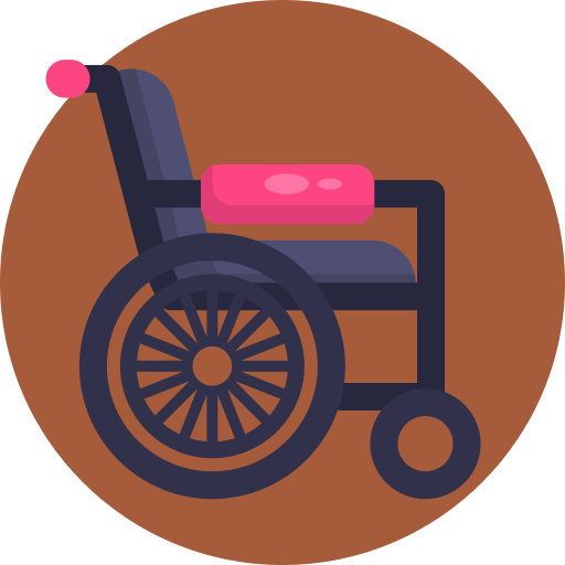 sedia a rotelle Generic Circular icona