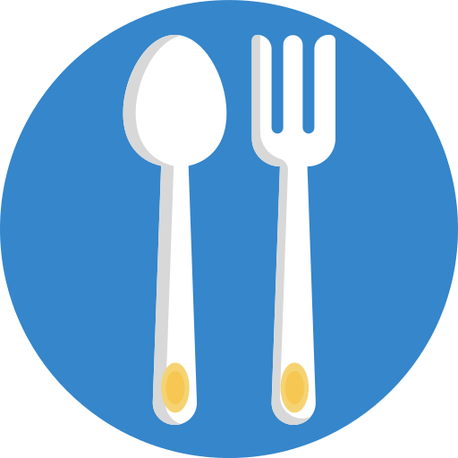 cuillère et fourchette Generic Circular Icône