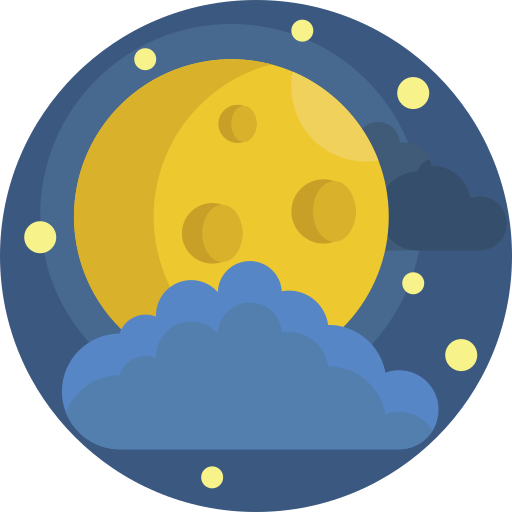 pełnia księżyca Maxim Flat Circular ikona